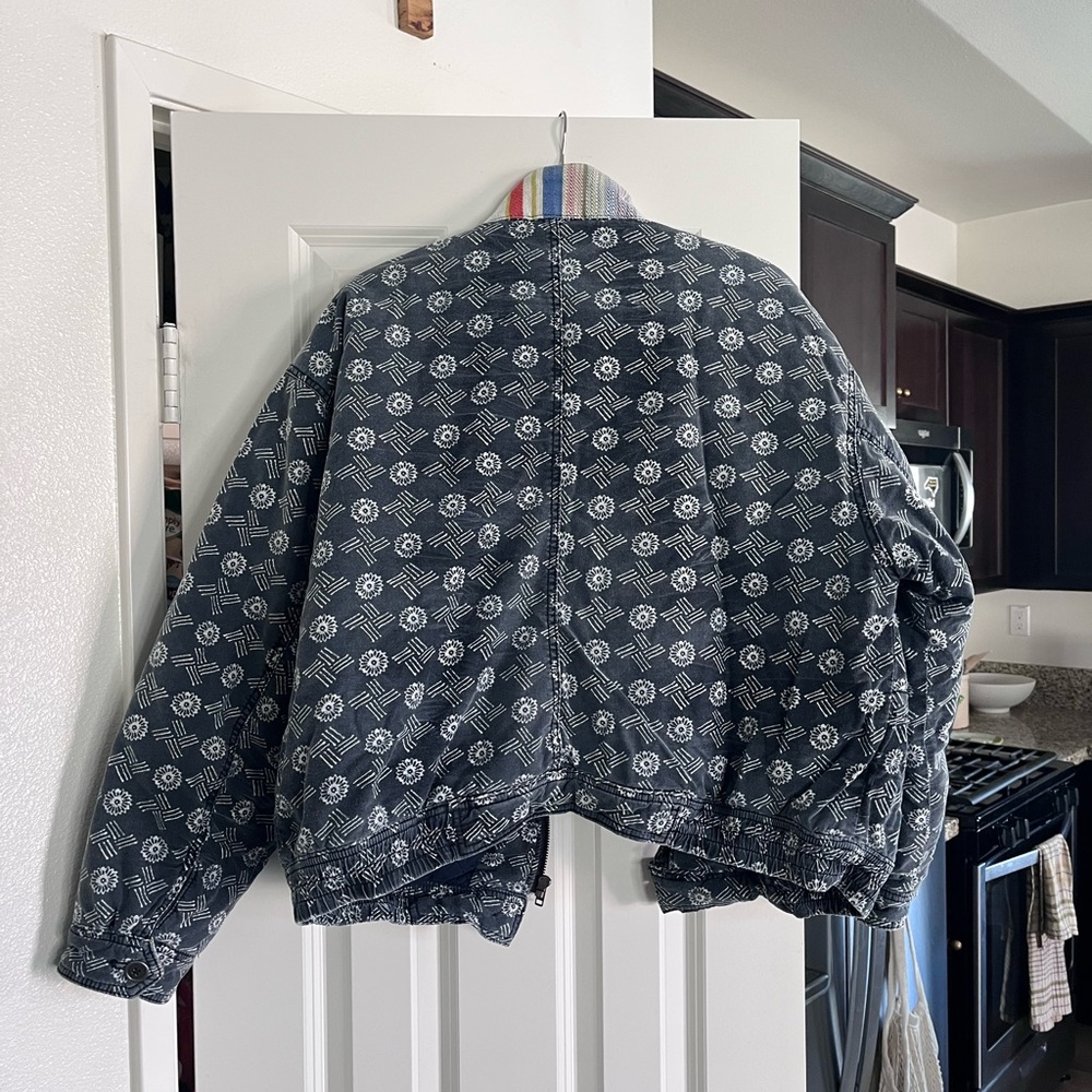 Free People Gray Patterned Jacket - image 2